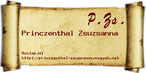 Princzenthal Zsuzsanna névjegykártya